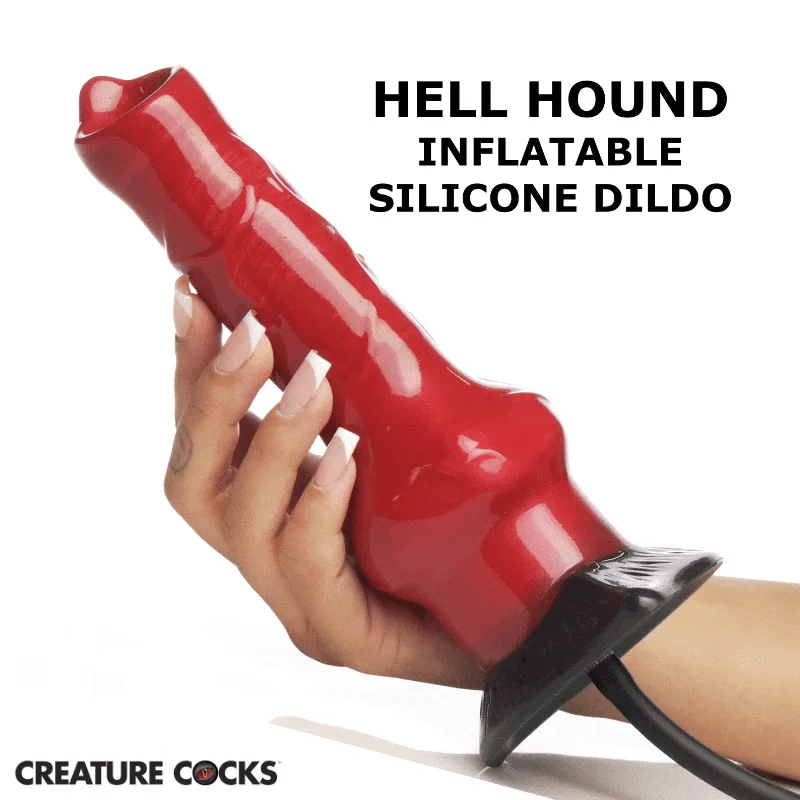Creature Cocks - Hell Hound Opblaasbare Dildo - 20 cm