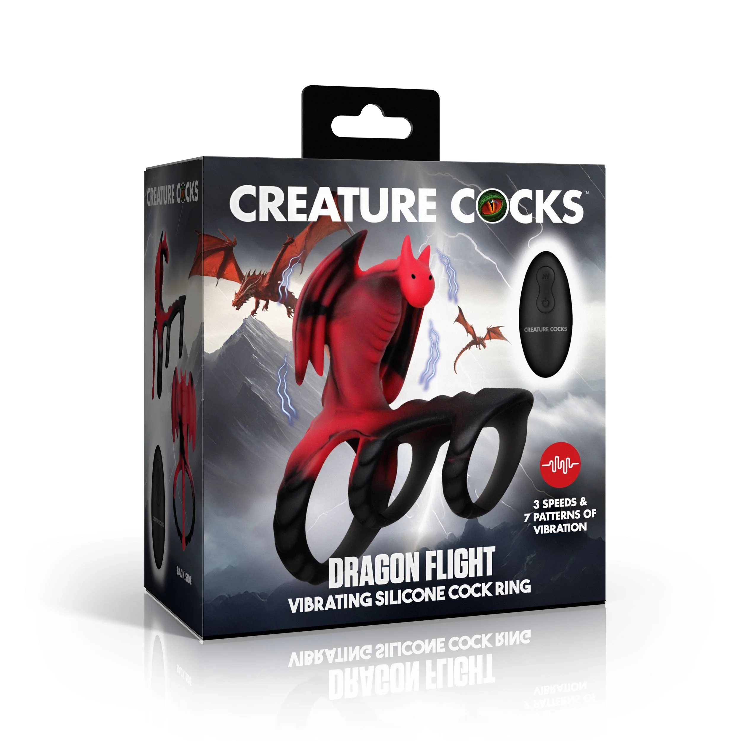 Creature Cocks - Dragon Flight Vibrerende Penisring - 9,9 cm