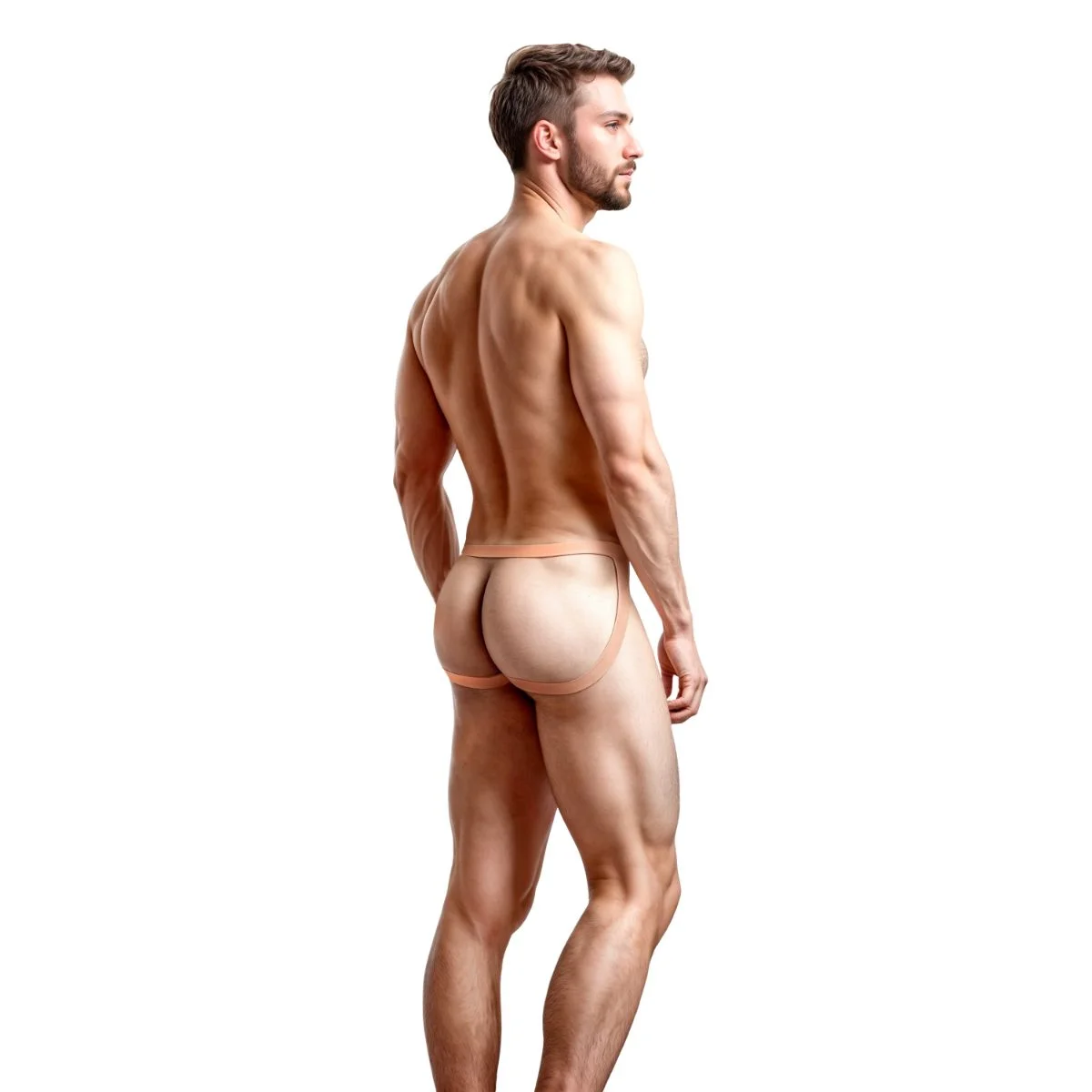 Master Series - Pussy Strap Vagina Jockstrap - Beige