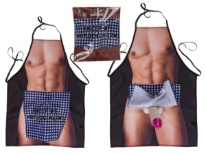 Keukenschort - Mannelijk lichaam met verrassende penis