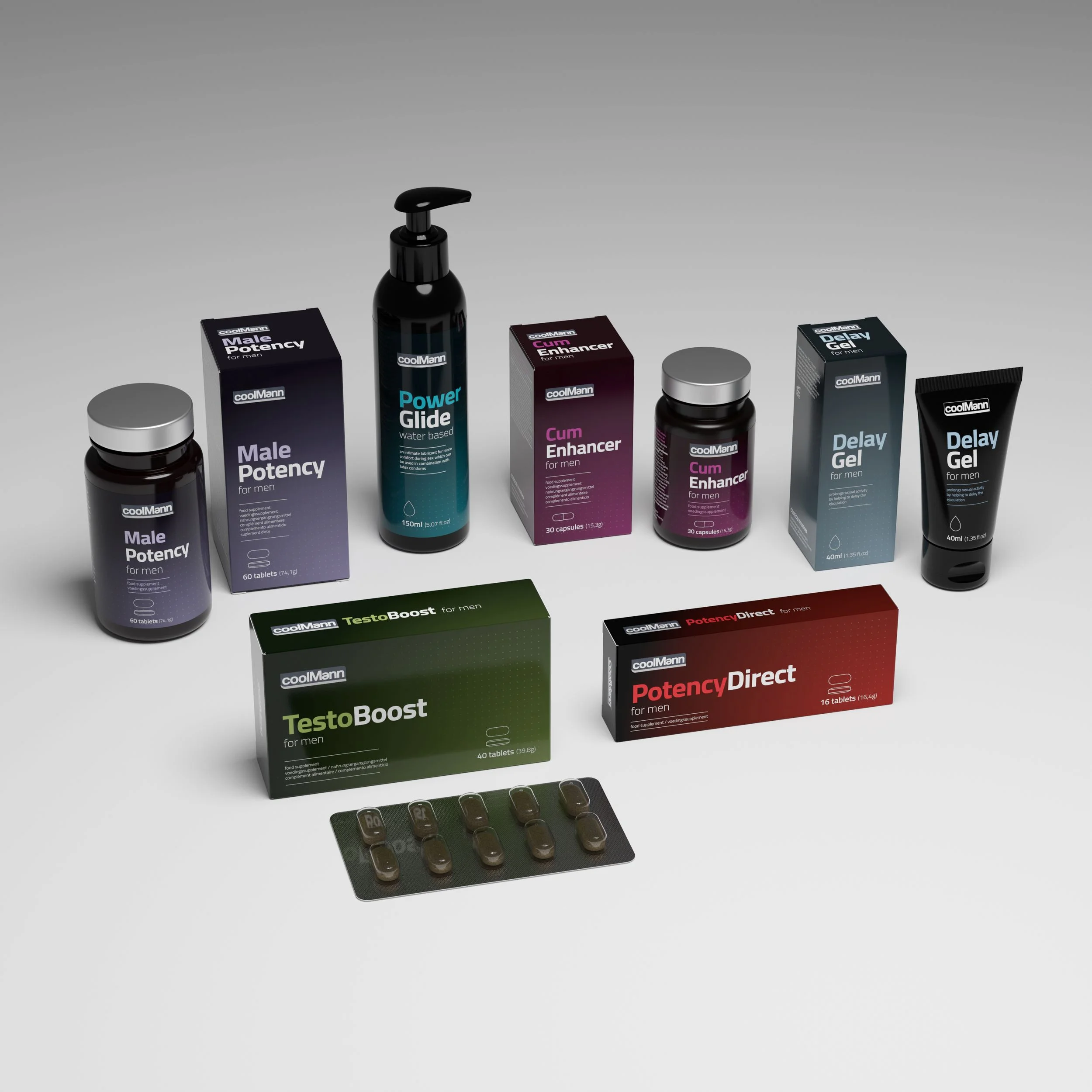 CoolMann - Power Glide Massage Olie en Glijmiddel