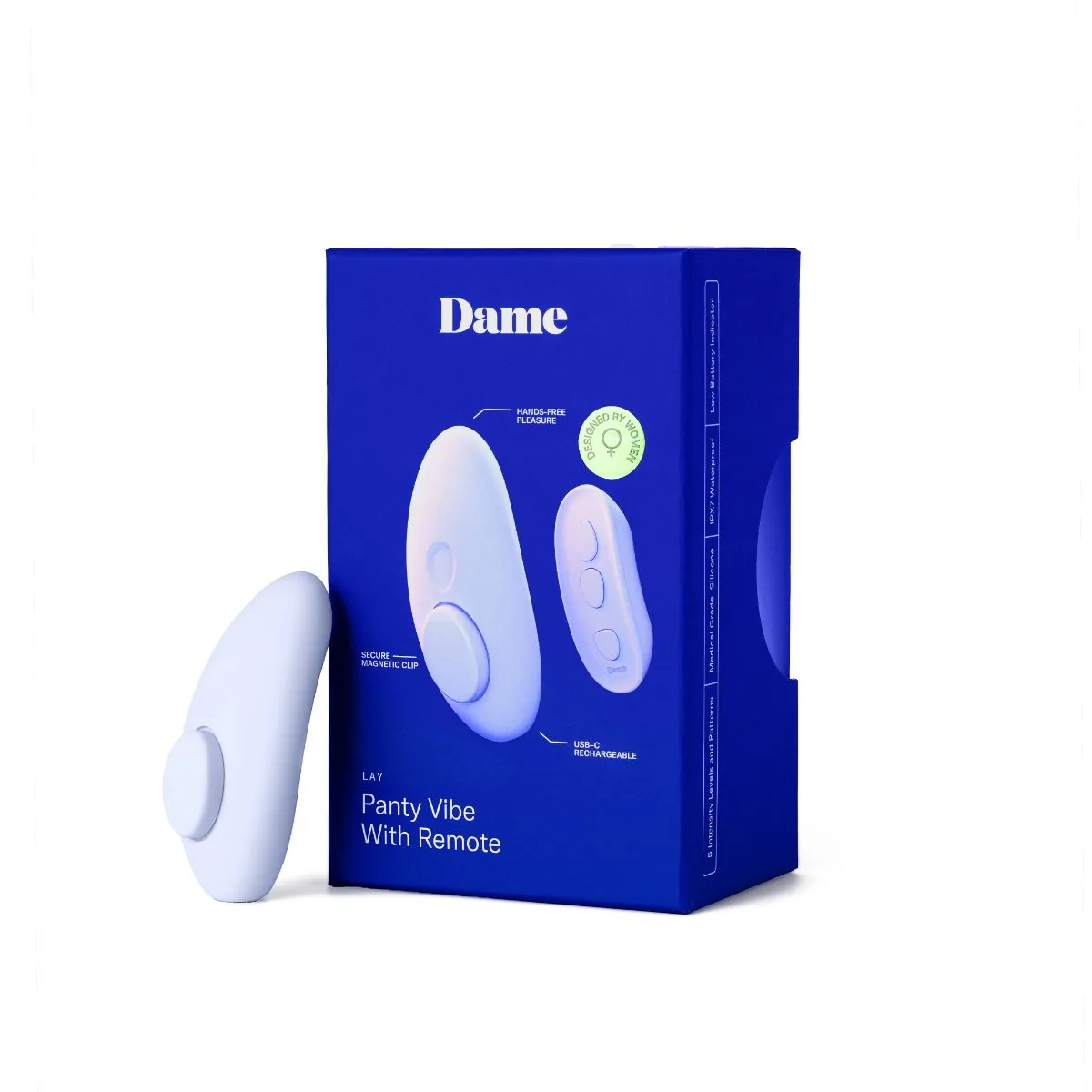 Dame - Lay Panty Vibrator - Ice White - Afbeelding 8