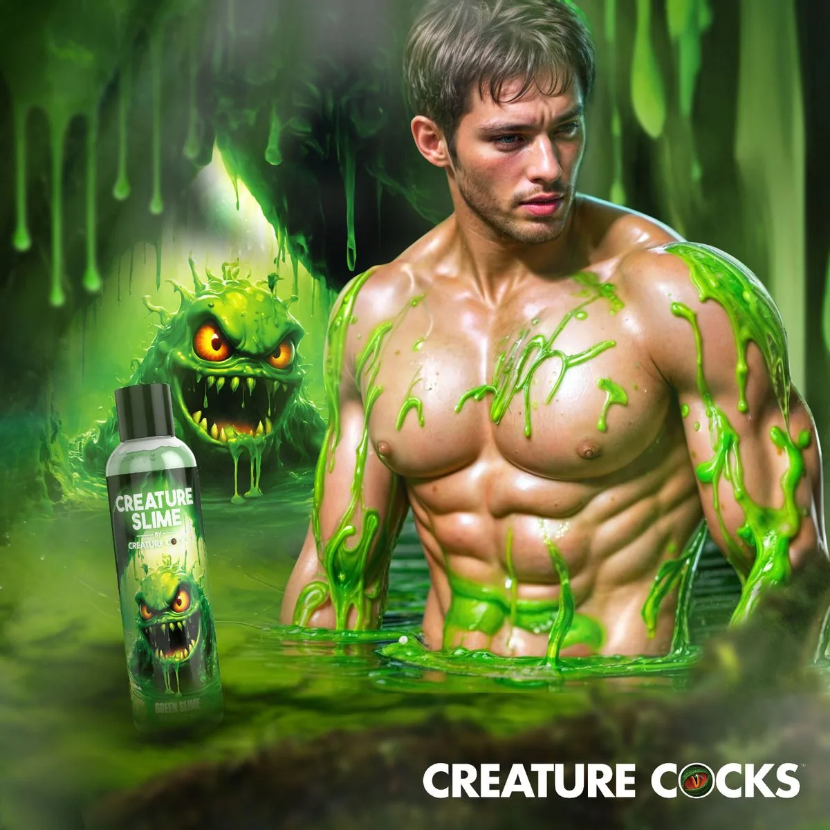 Creature Cocks - Creature Slime Groene Slijm Glijmiddel - 237 ml - Afbeelding 4