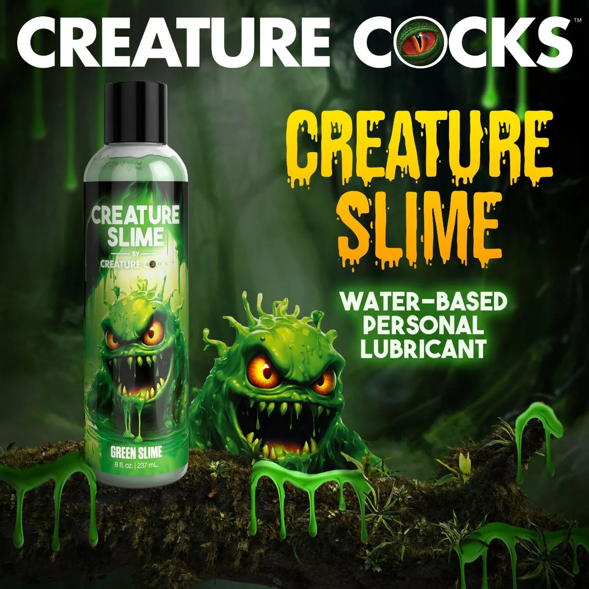 Creature Cocks - Creature Slime Groene Slijm Glijmiddel - 237 ml - Afbeelding 7