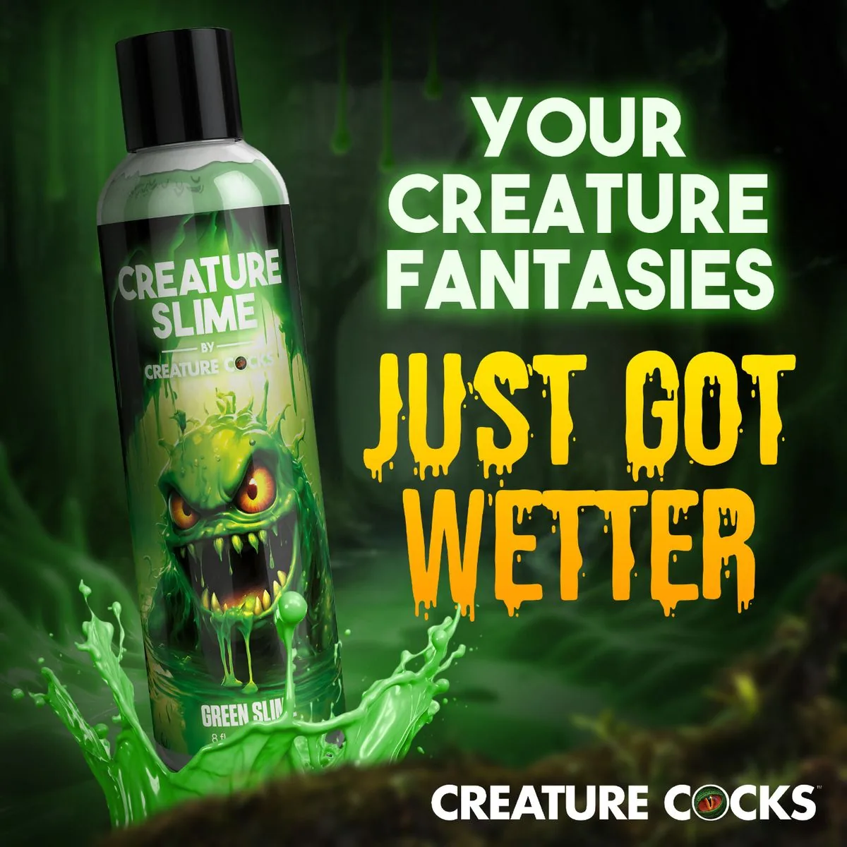 Creature Cocks - Creature Slime Groene Slijm Glijmiddel - 237 ml - Afbeelding 8