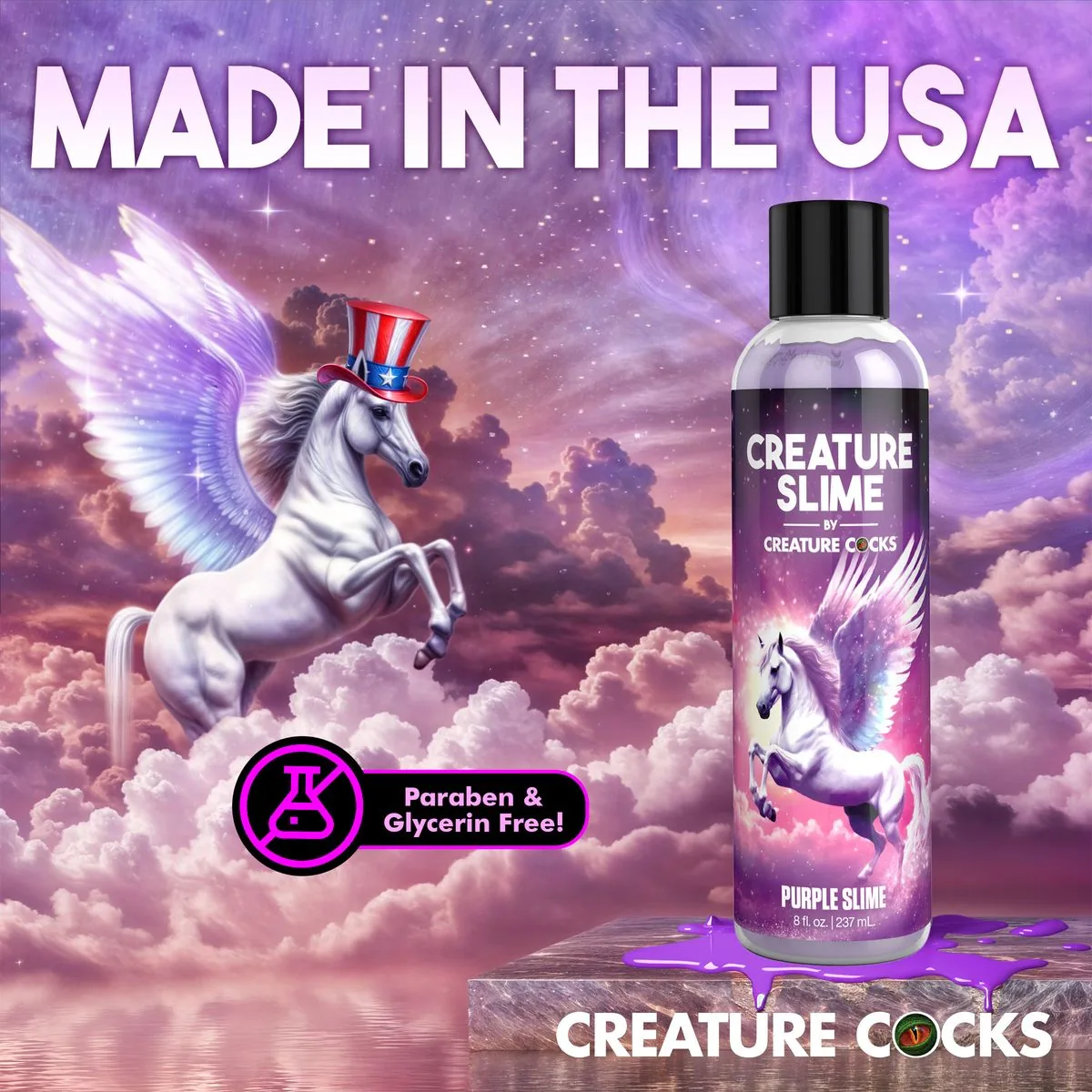 Creature Cocks - Creature Slime Paars Slijm Glijmiddel - 237 ml - Afbeelding 4