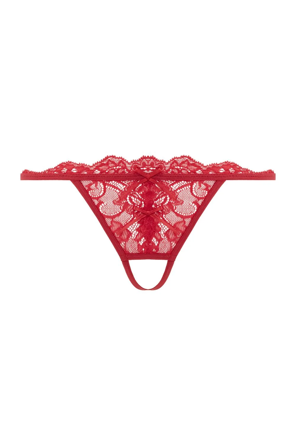 Christine - Open Crotch Thong Pixy - Rood - Afbeelding 4