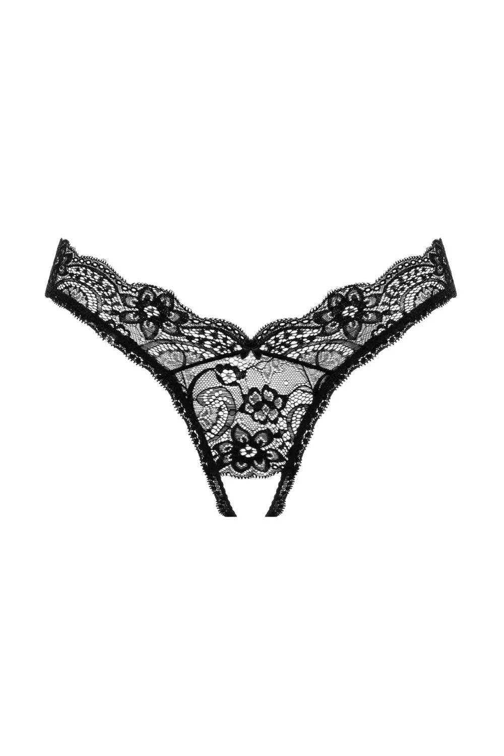Christine - Open Crotch Thong Bonnie - Zwart - Afbeelding 4