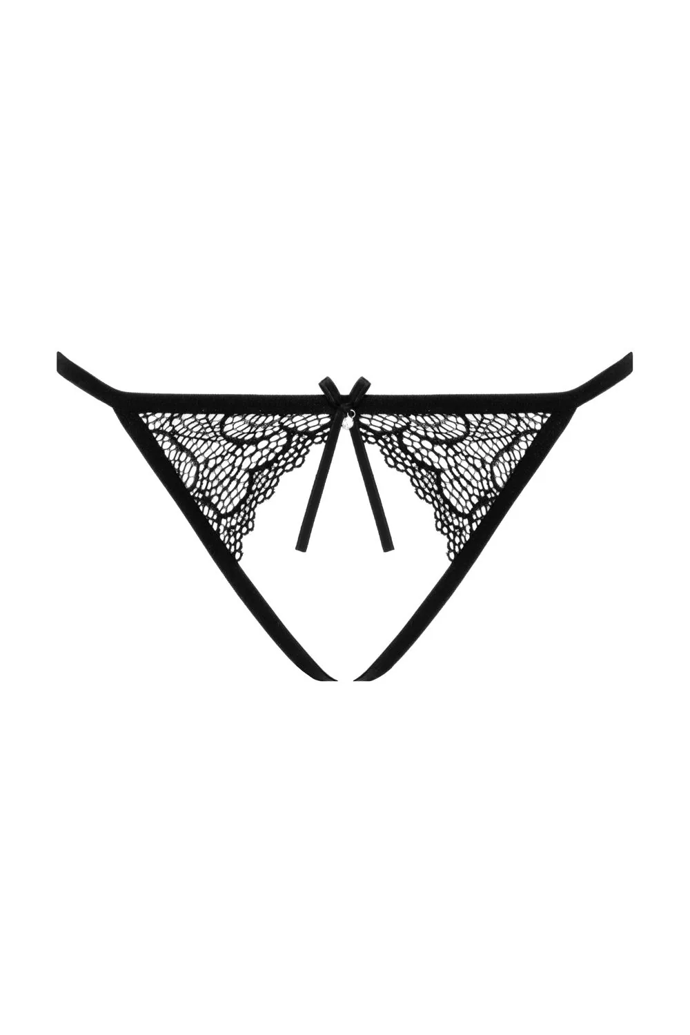 Christine - Open Crotch Thong Monroe - Zwart - Afbeelding 4