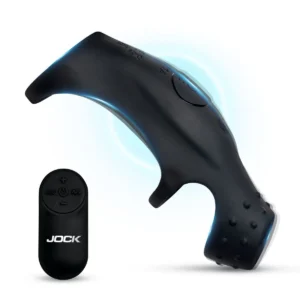 Jock - Rush Vibrerende Penis Sleeve met Cockring - Zwart