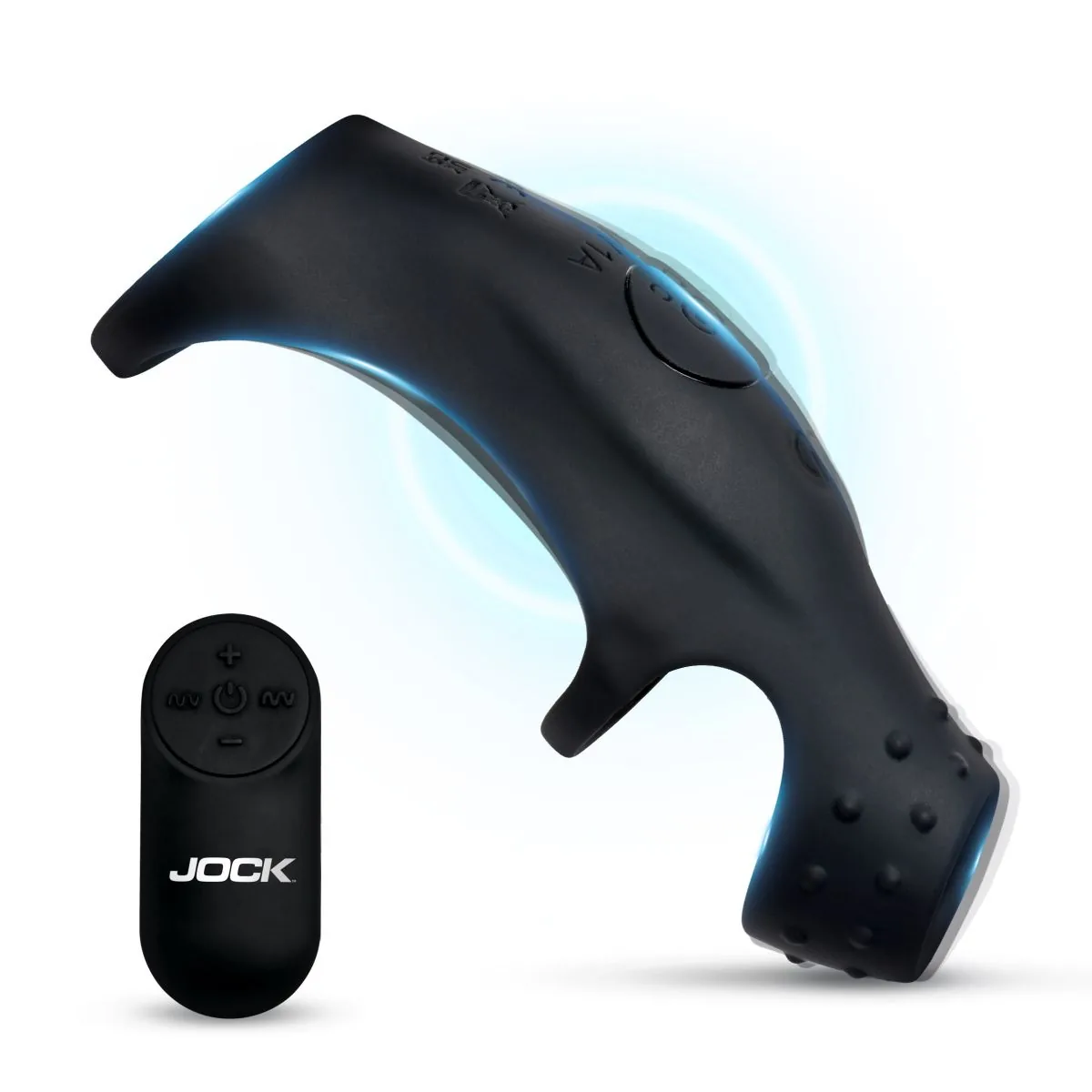 Jock - Rush Vibrerende Penis Sleeve met Cockring - Zwart