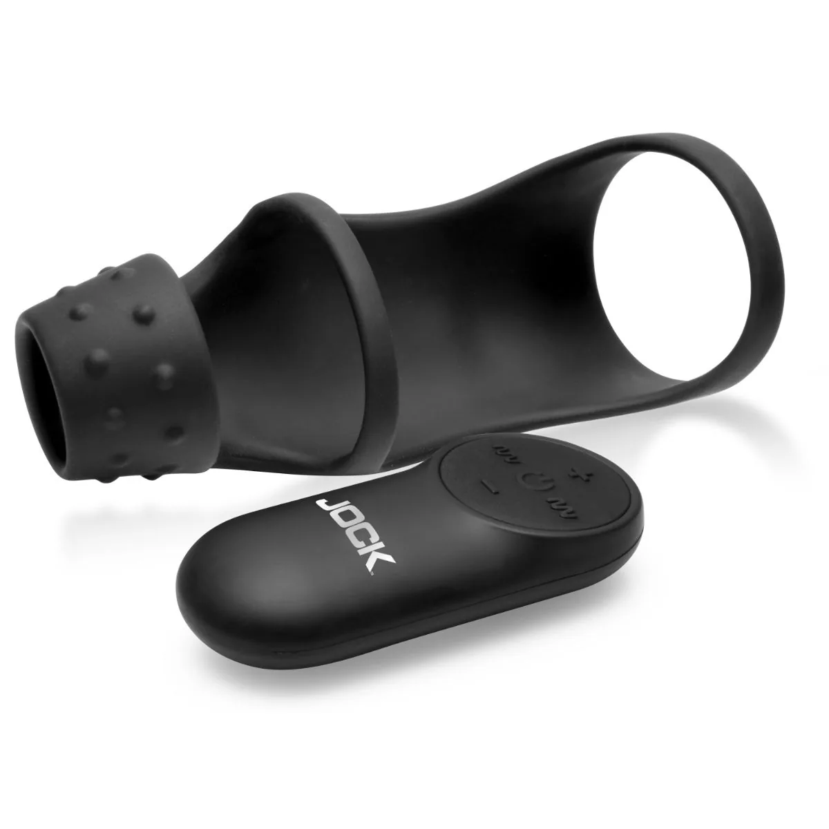Jock - Rush Vibrerende Penis Sleeve met Cockring - Zwart - Afbeelding 2