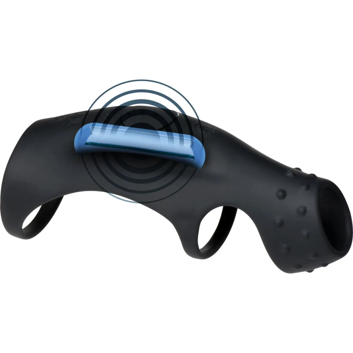 Jock - Rush Vibrerende Penis Sleeve met Cockring - Zwart - Afbeelding 11