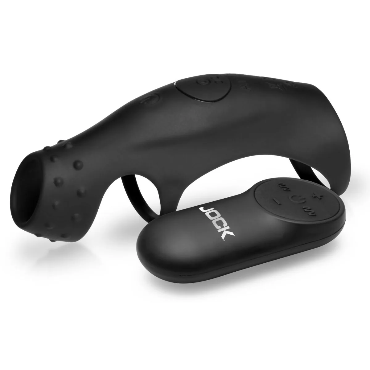 Jock - Rush Vibrerende Penis Sleeve met Cockring - Zwart - Afbeelding 12