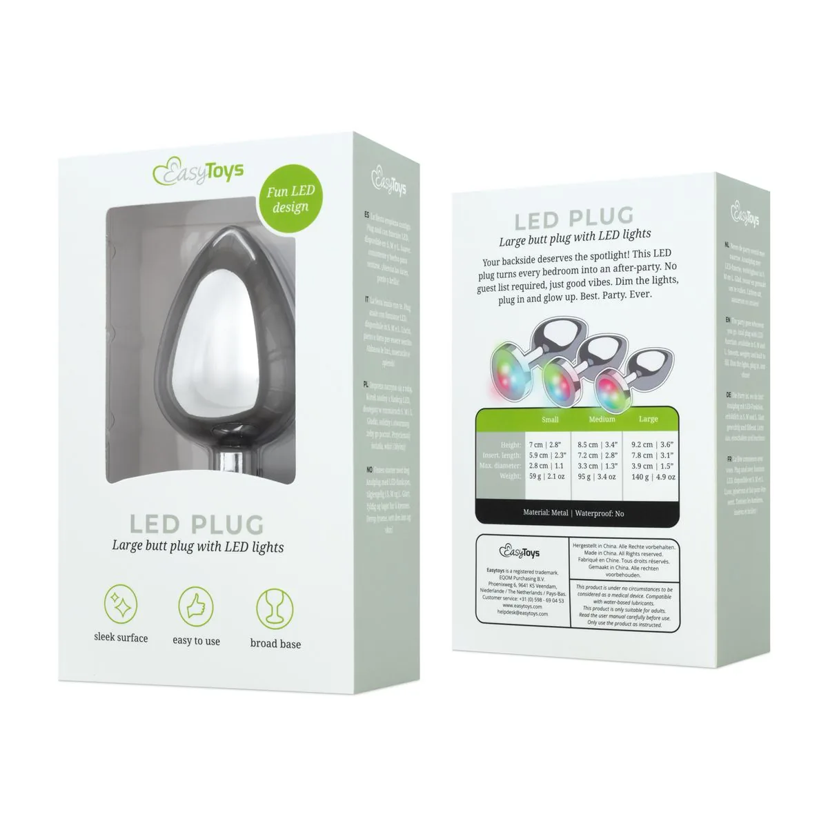 Anal Collection - Buttplug LED Large - Zilver - Afbeelding 10