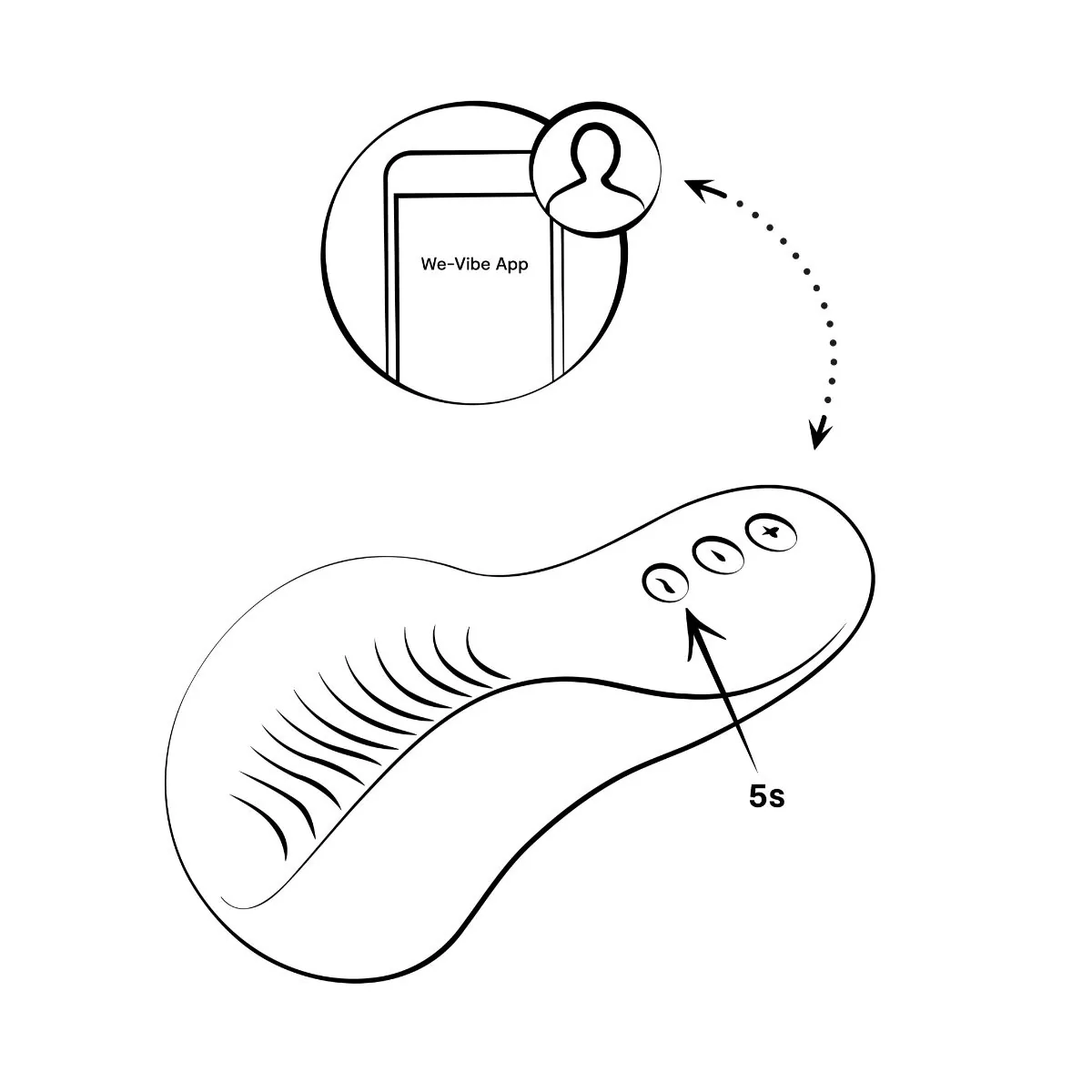 We-Vibe - Shared Touch Koppelvibrator - Zwart - Afbeelding 11