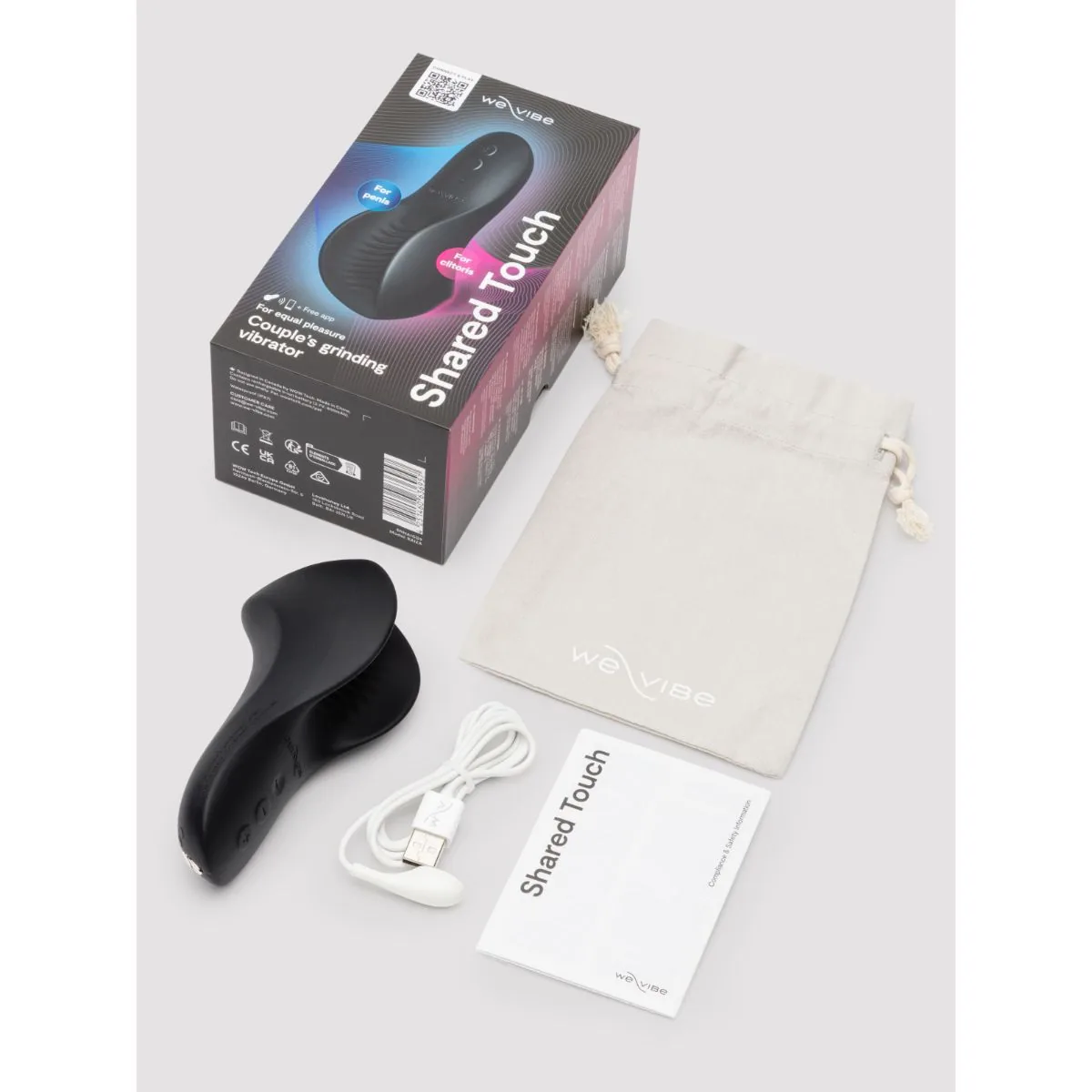 We-Vibe - Shared Touch Koppelvibrator - Zwart - Afbeelding 3