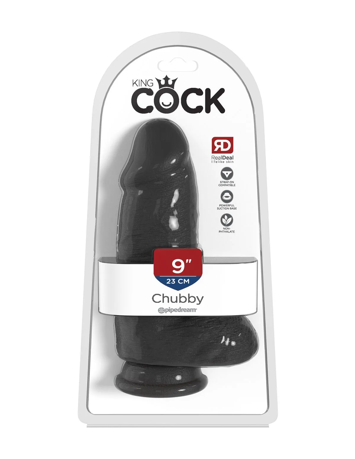 King Cock - Chubby Dildo Met Balzak Zwart - 23 cm - Afbeelding 5