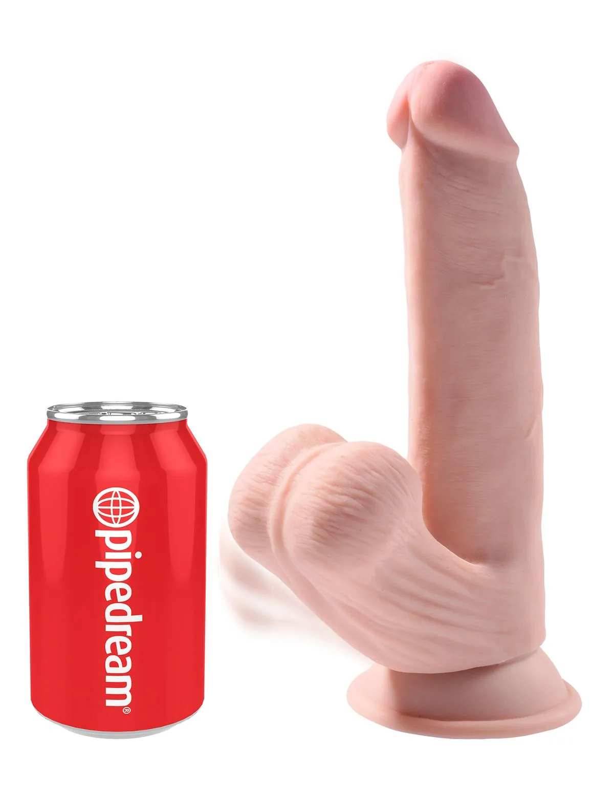 King Cock Plus - Triple Density Dildo Met Bewegende Balzak - 23 cm - Afbeelding 3