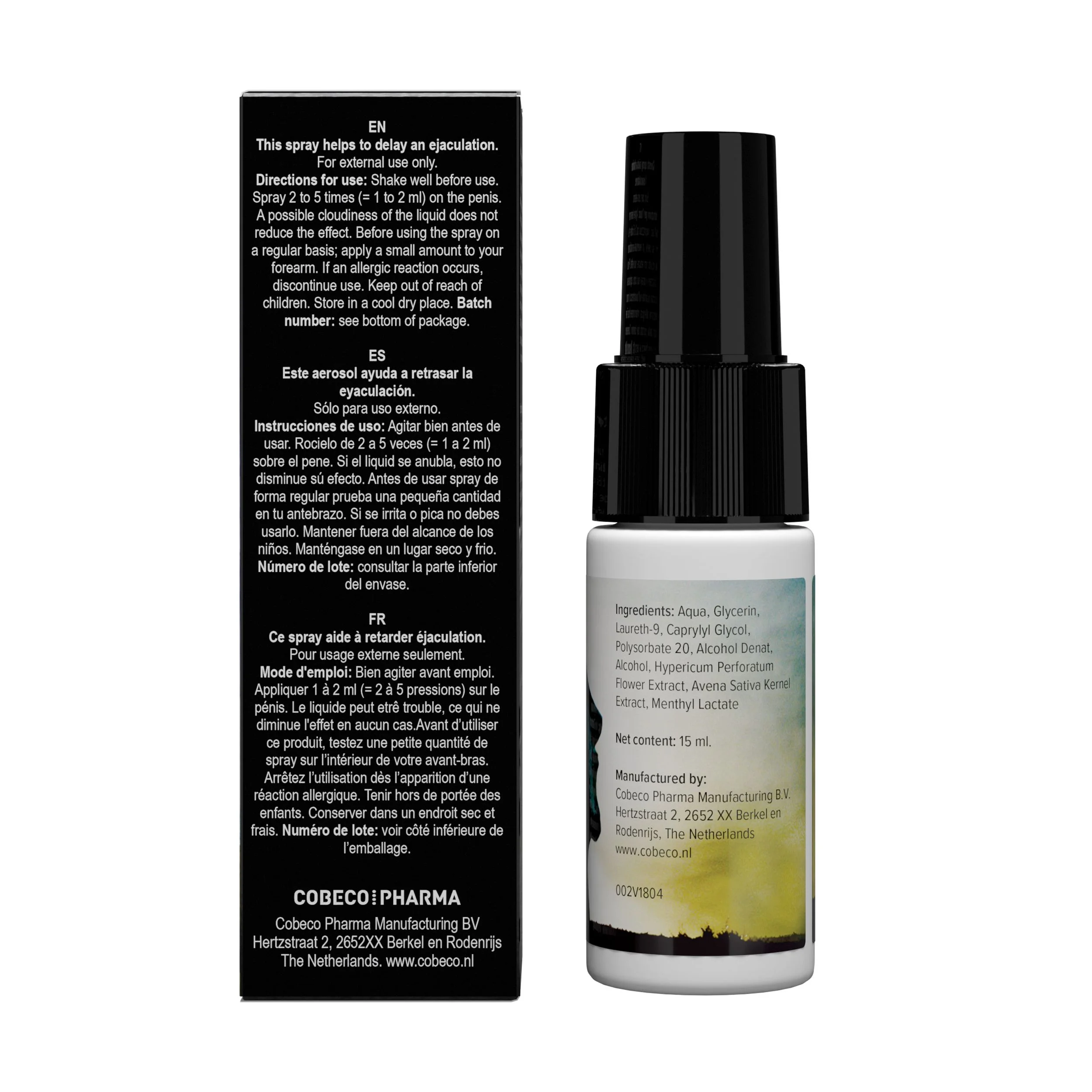 Orgasme Vertragende Spray - Black Stone