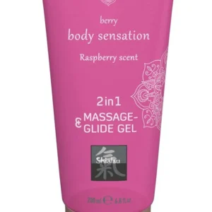 Massage- & Glide Gel 2 in 1 - Framboos