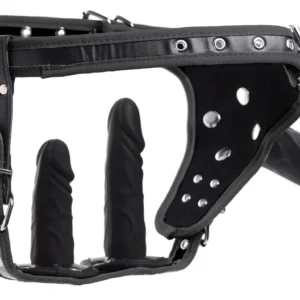 Double Penetration Strap On Harnas - Zwart