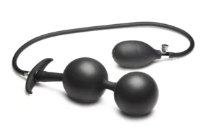 Opblaasbare Siliconen Anaal Plug - Zwart