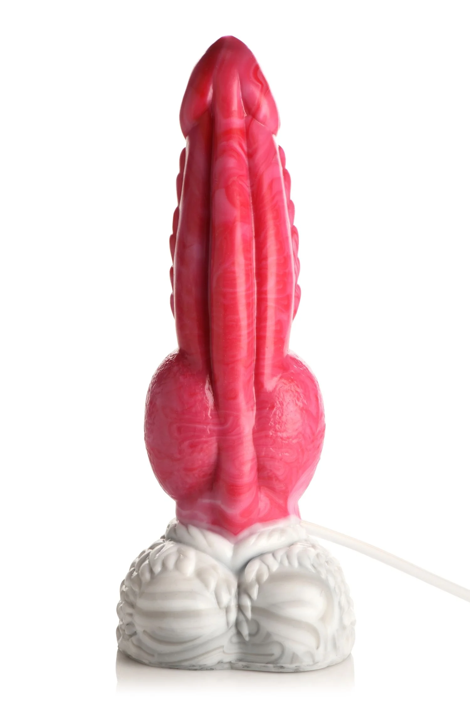 XR Brands - Resurrector Phoenix Spuitende Siliconen Dildo - Rood/Wit
