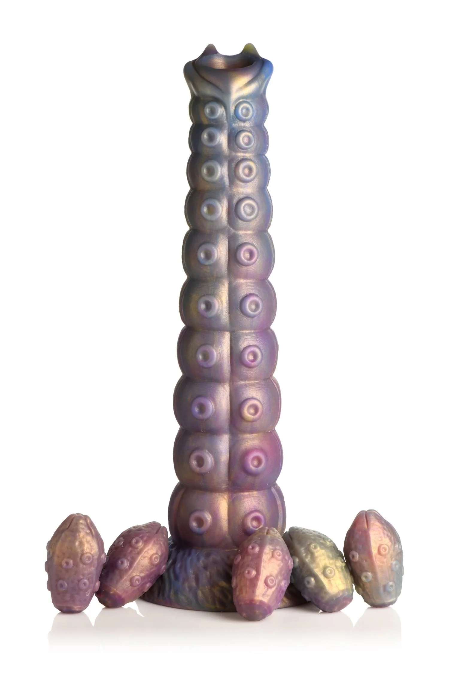 XR Brands - Deep Invader Tentacle Ovipositor Siliconen Dildo met Eitjes