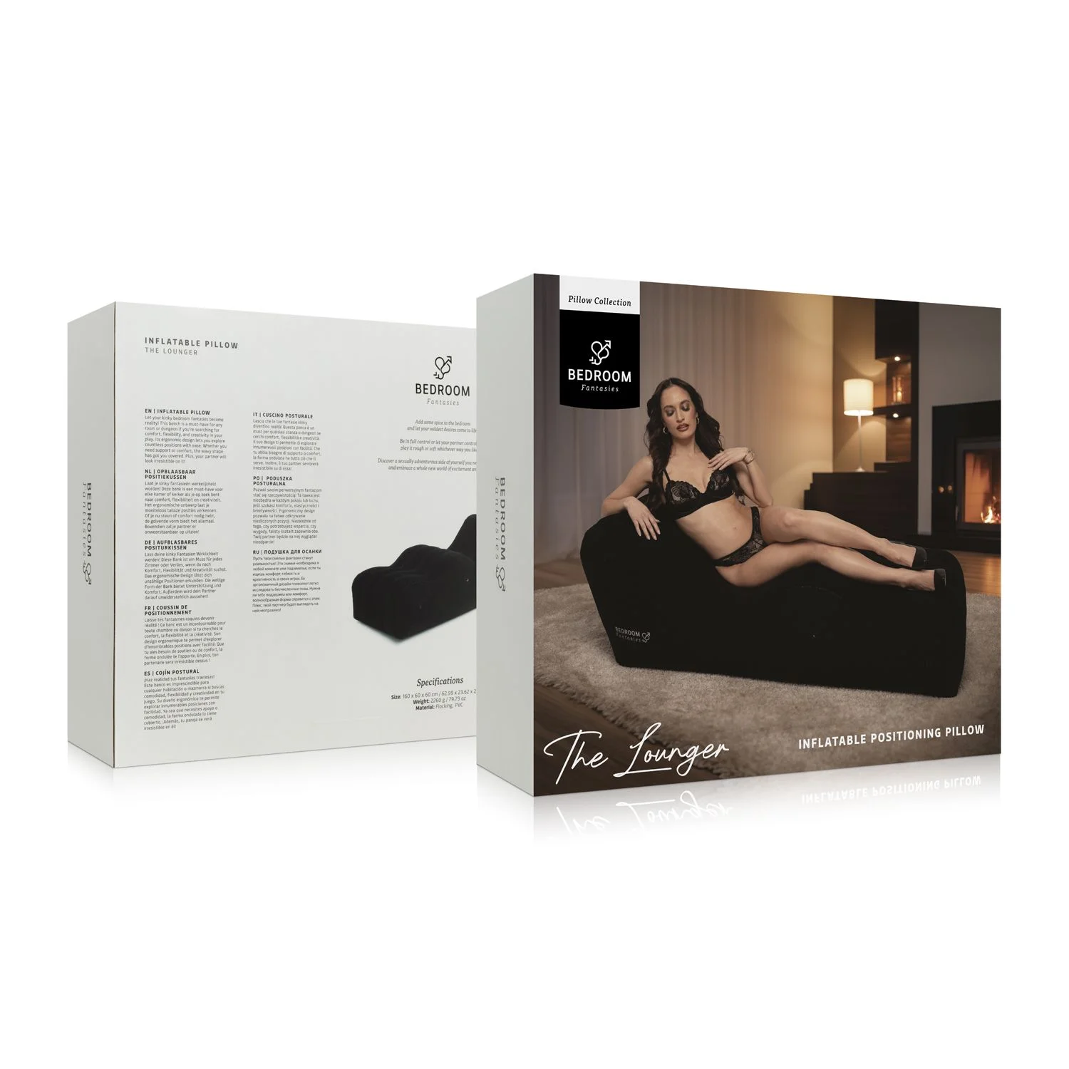 Bedroom Fantasies - The Lounger Opblaasbare Bank - Zwart