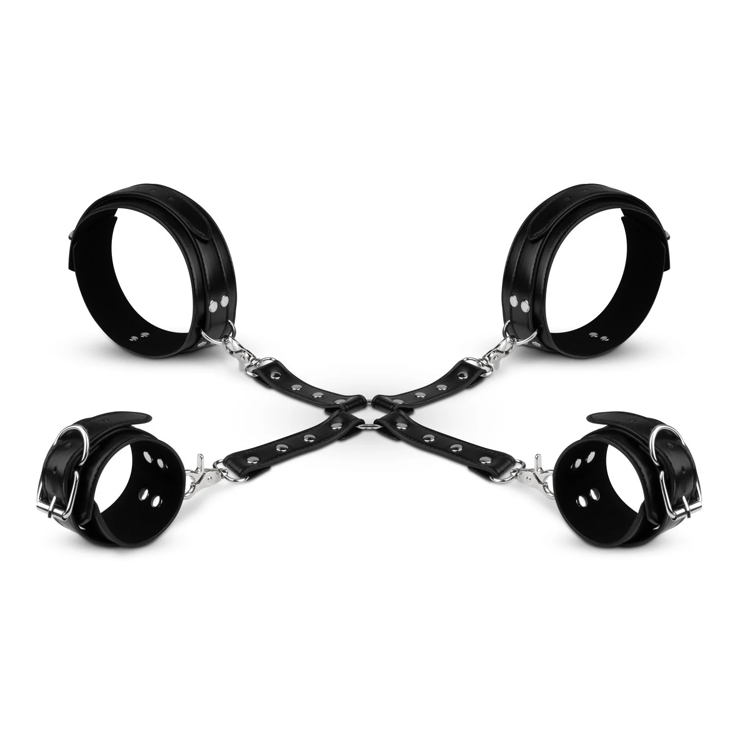 Bedroom Fantasies - Bondageharnas Handboeien en Hogtie Set - Zwart