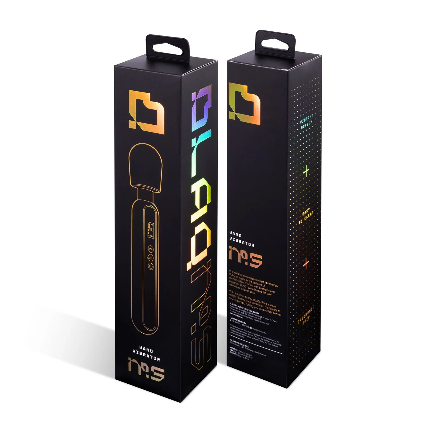 BLAQ - Digitale Super Wand Vibrator - Zwart