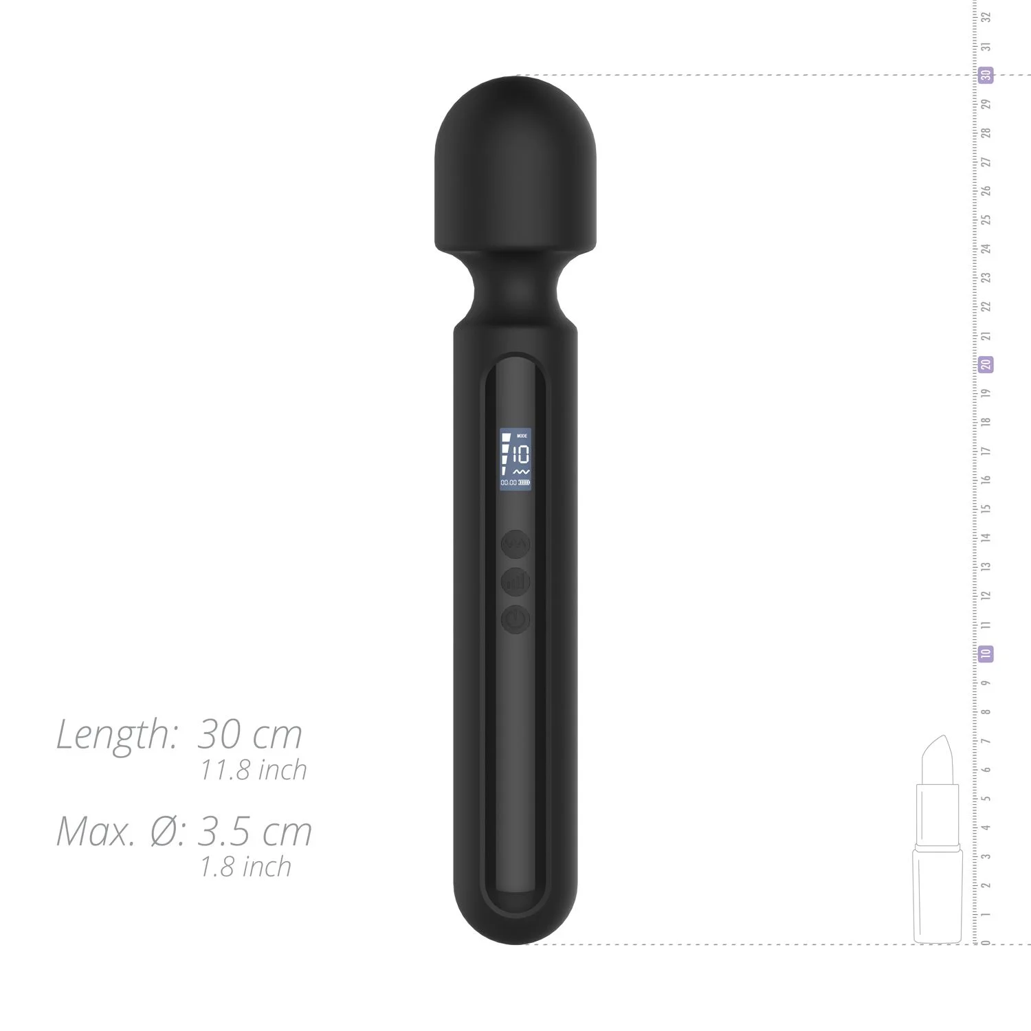 BLAQ - Digitale Super Wand Vibrator - Zwart