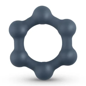 Boners Hexagon Cockring Met Stalen Kogels