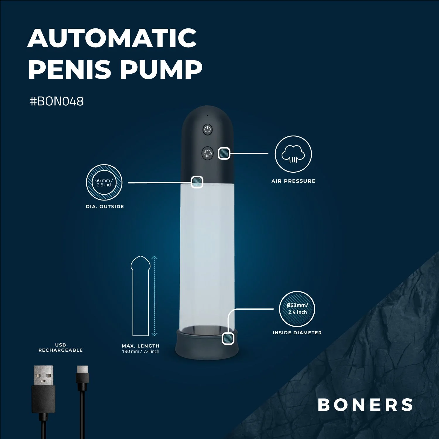 Boners - Automatische Penispomp met Masturbator