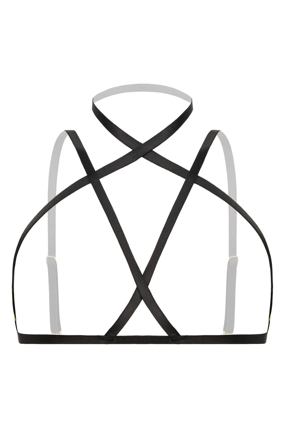 Christine - Strappy Harness Bralette Fia - zwart