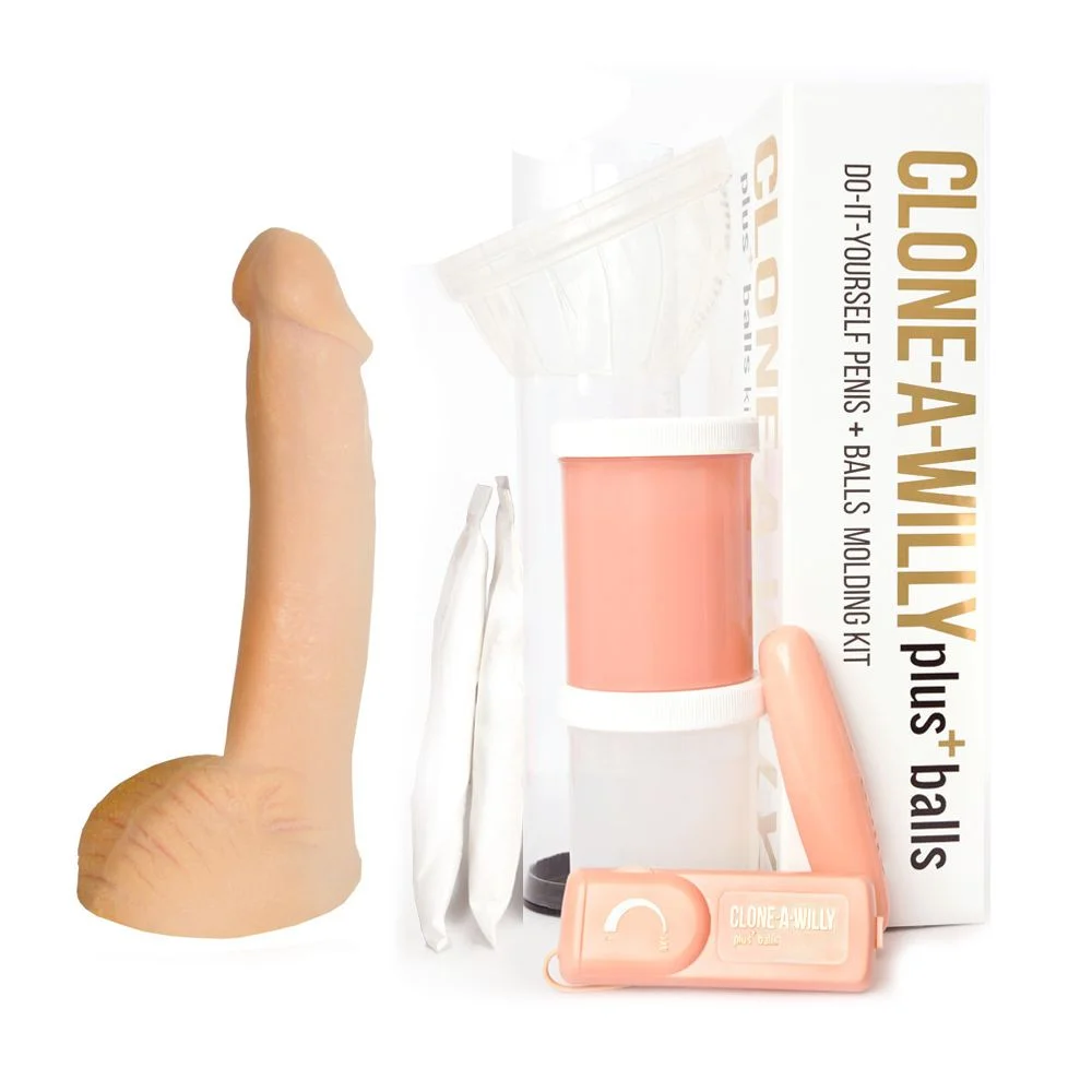 Clone-A-Willy – Vibrerende Dildo Kit met Ballen – Beige