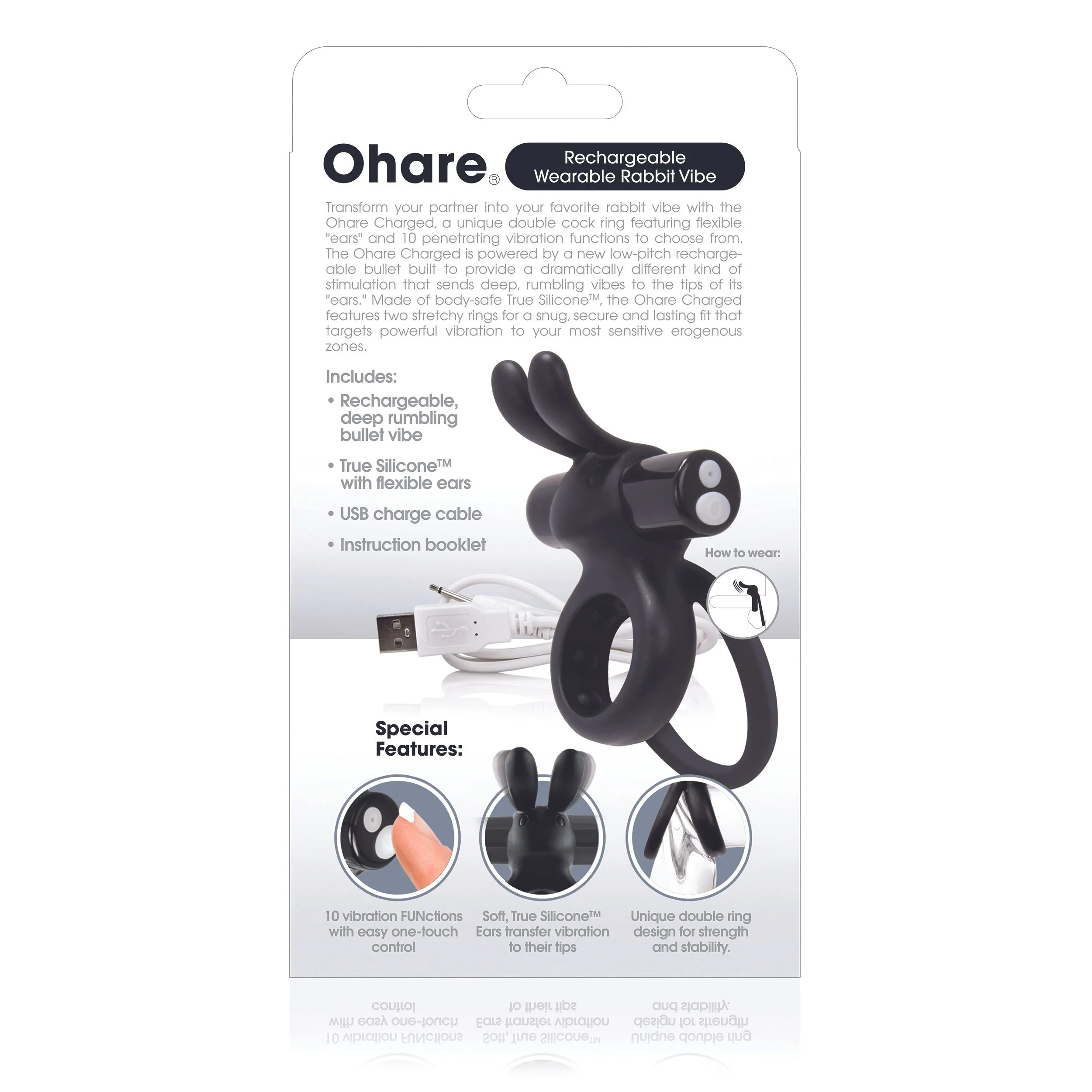The Screaming O - Charged Ohare Rabbit Vibe Zwart