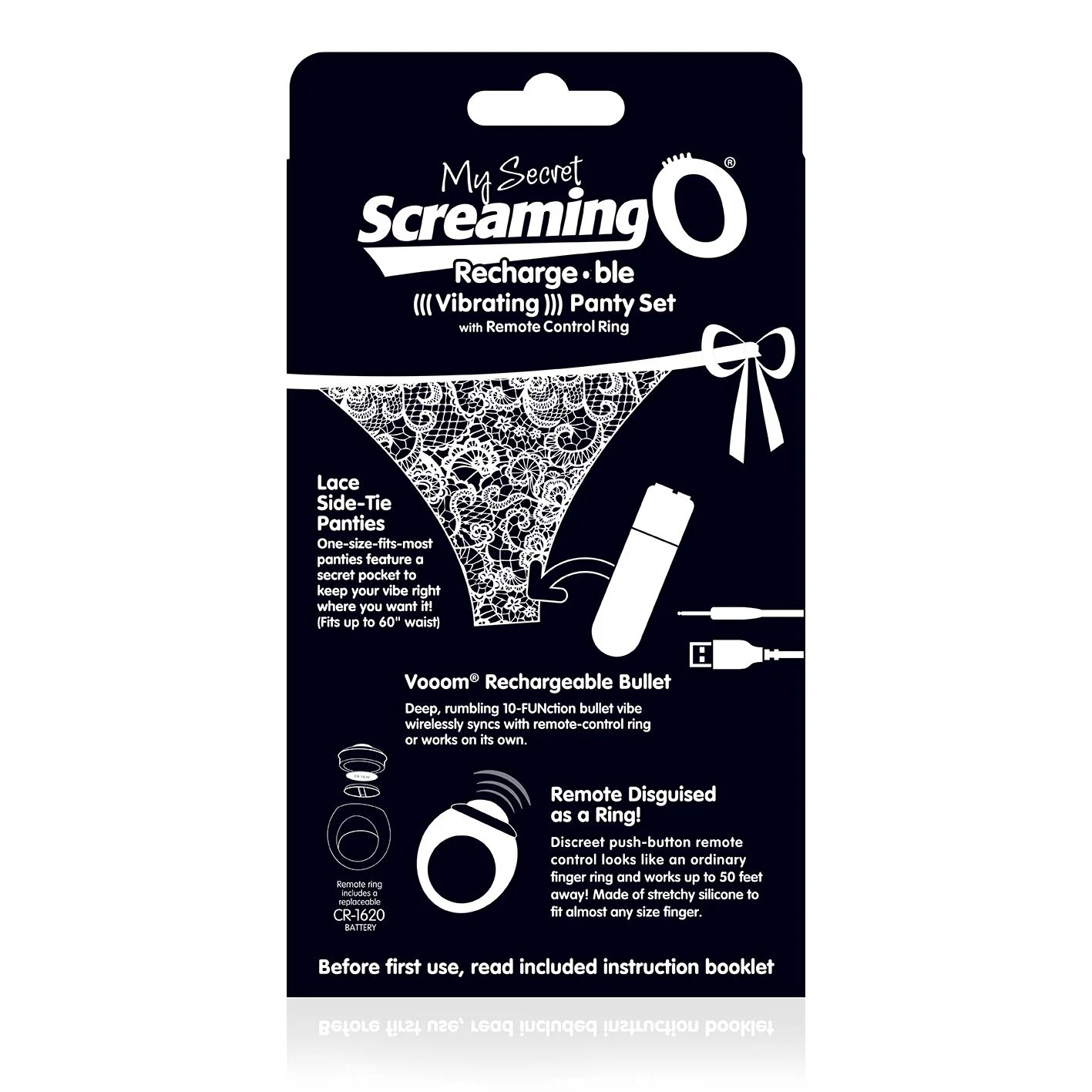 The Screaming O - Charged Remote Control Panty Vibe Zwart