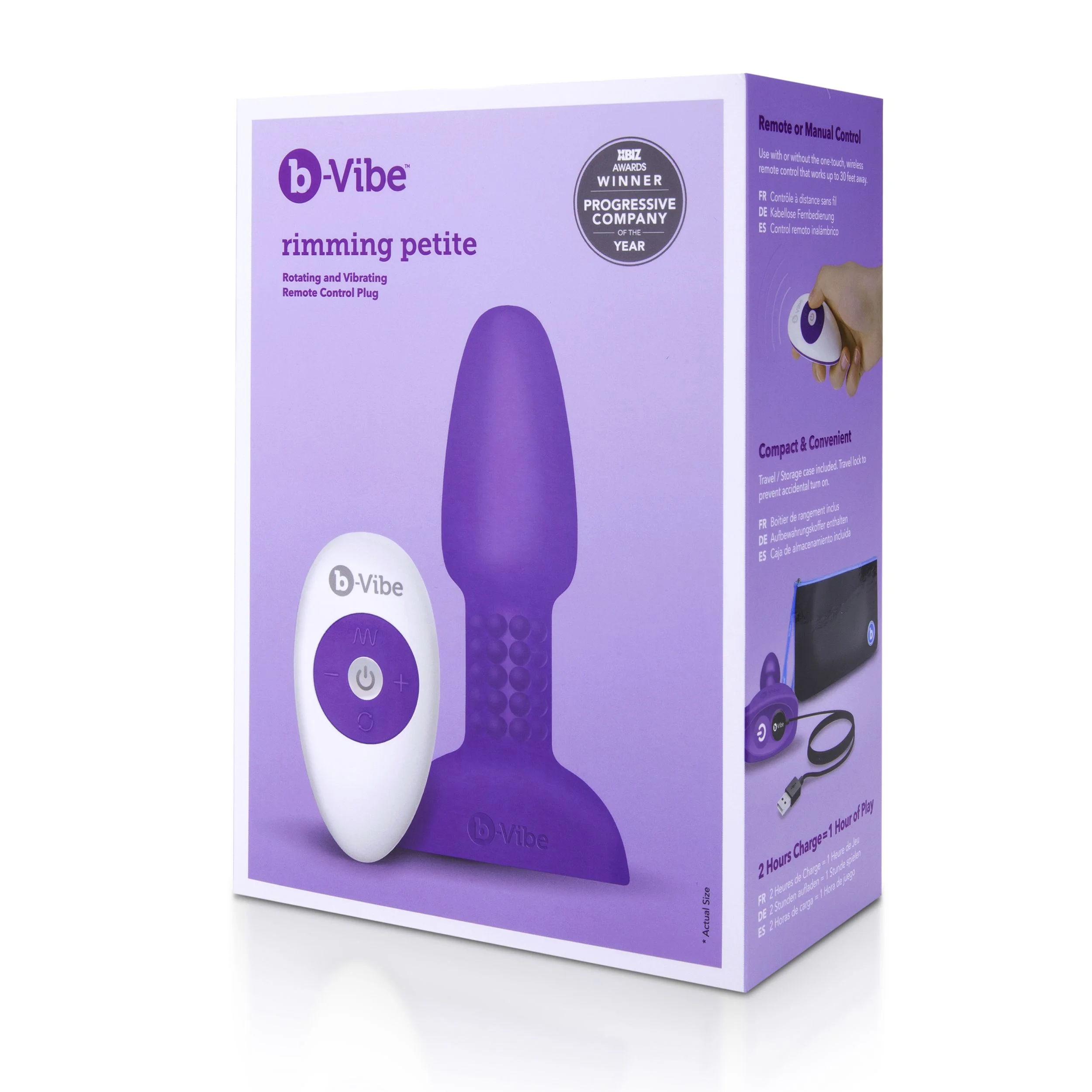 B-Vibe - Rimming Petite Remote Control Plug Paars