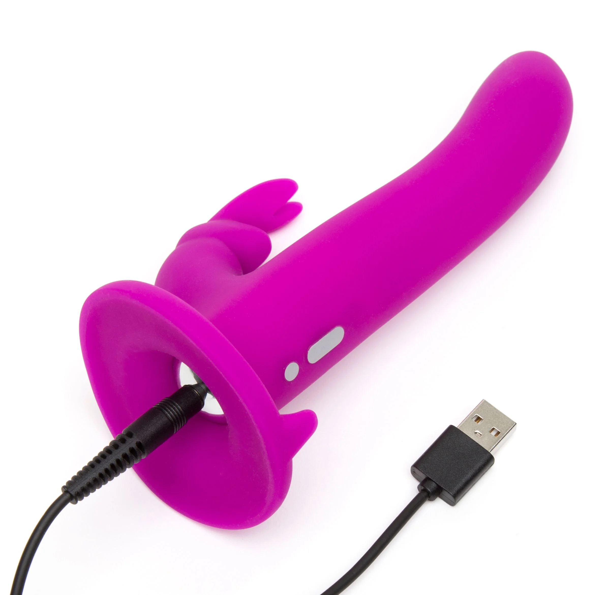 Happy Rabbit β Vibrerende Strap-On Set β Magenta