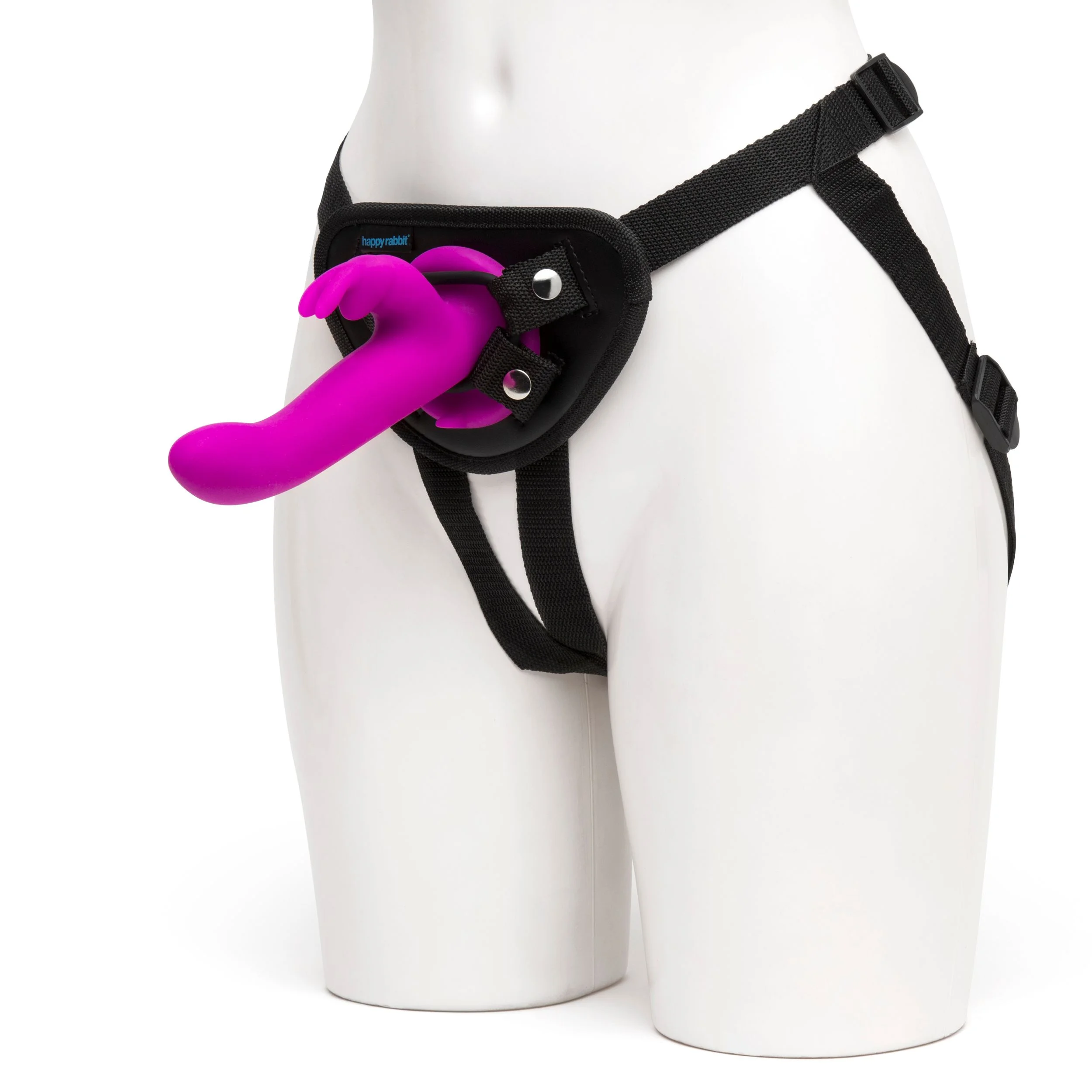 Happy Rabbit β Vibrerende Strap-On Set β Magenta