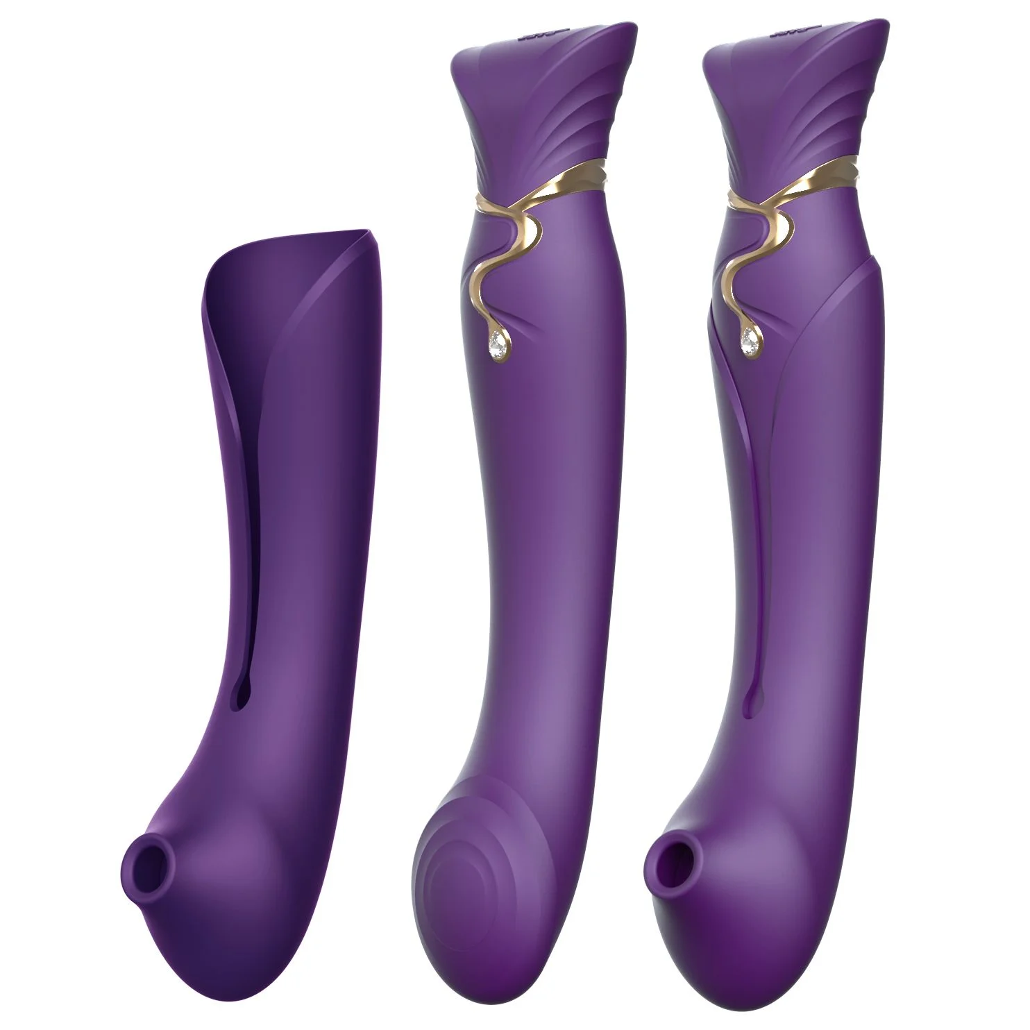 Zalo - Queen Set G-Spot Pulsewave Vibrator Paars