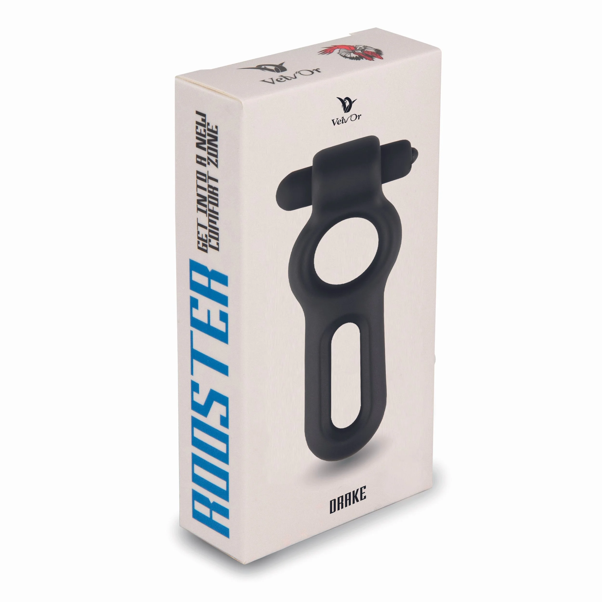 Velv'Or - Rooster Drake Double Ring Design Cock Ring with Vibrating Bullet