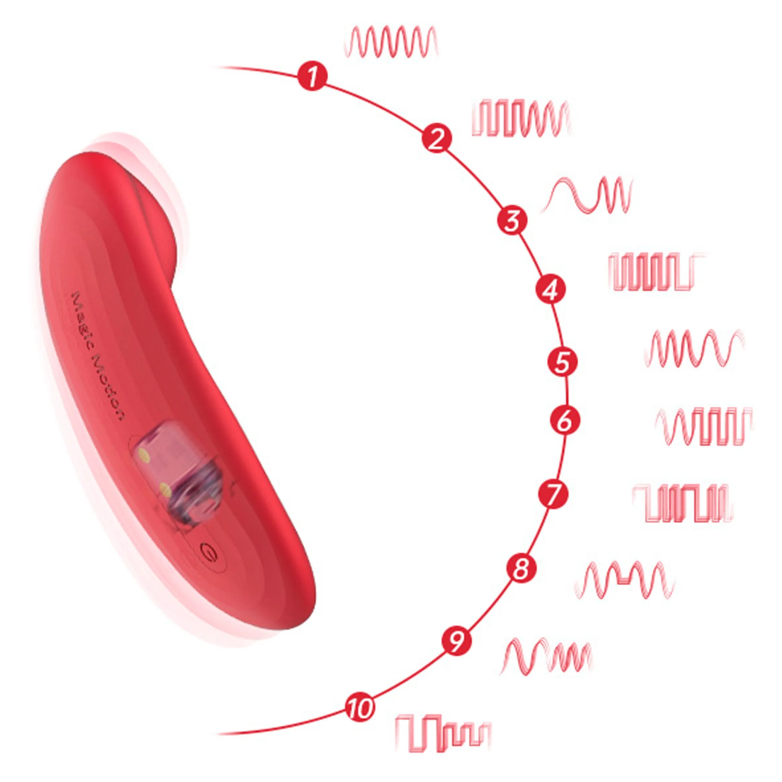 Magic Motion - App Gestuurde Nyx Smart Panty Vibrator - Rood