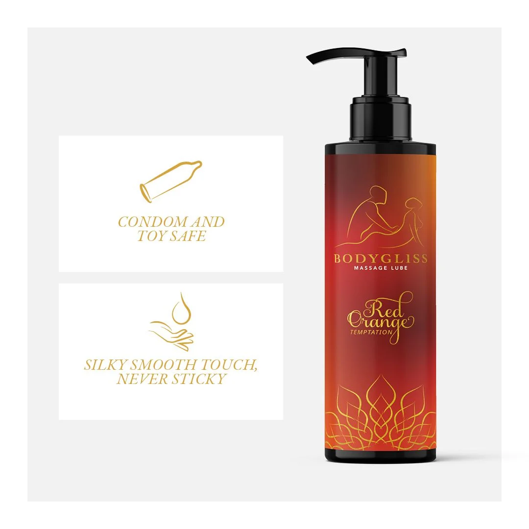 BodyGliss - Massage Olie En Glijmiddel in 1 Rode Sinaasappel - 150 ml