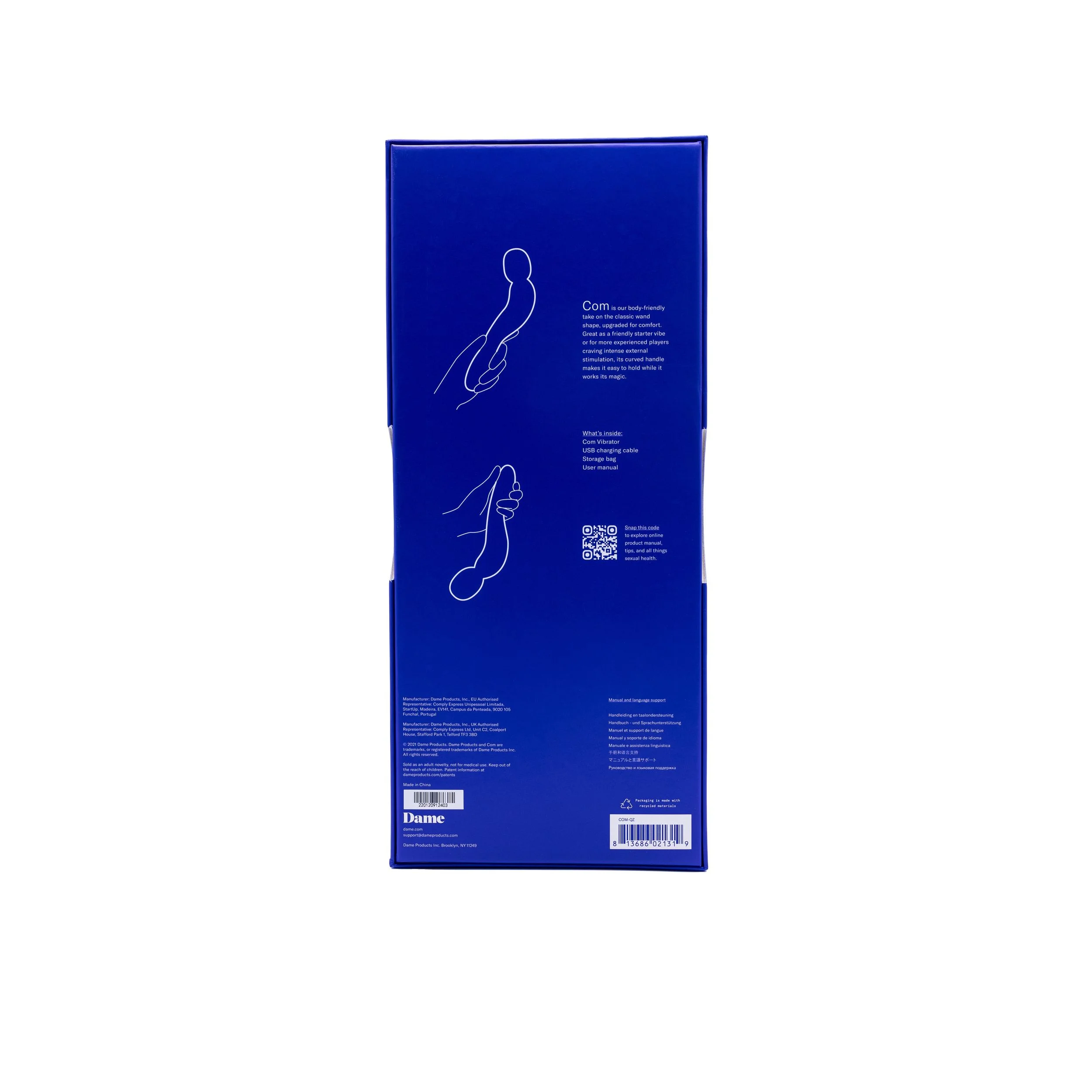 Dame - Com Wand Vibrator Quartz