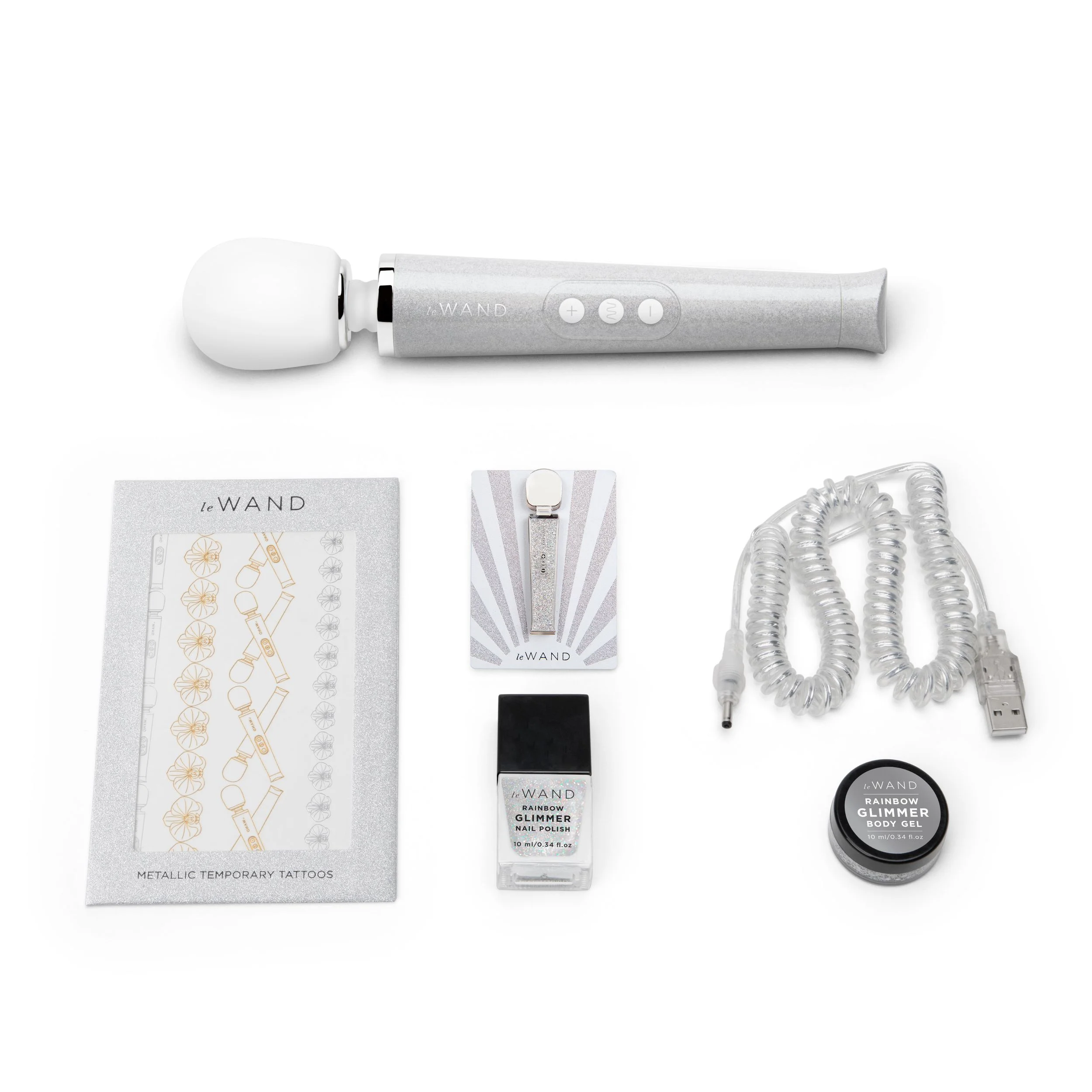 LE WAND – Petite All That Glimmers Wand Vibrator – Wit