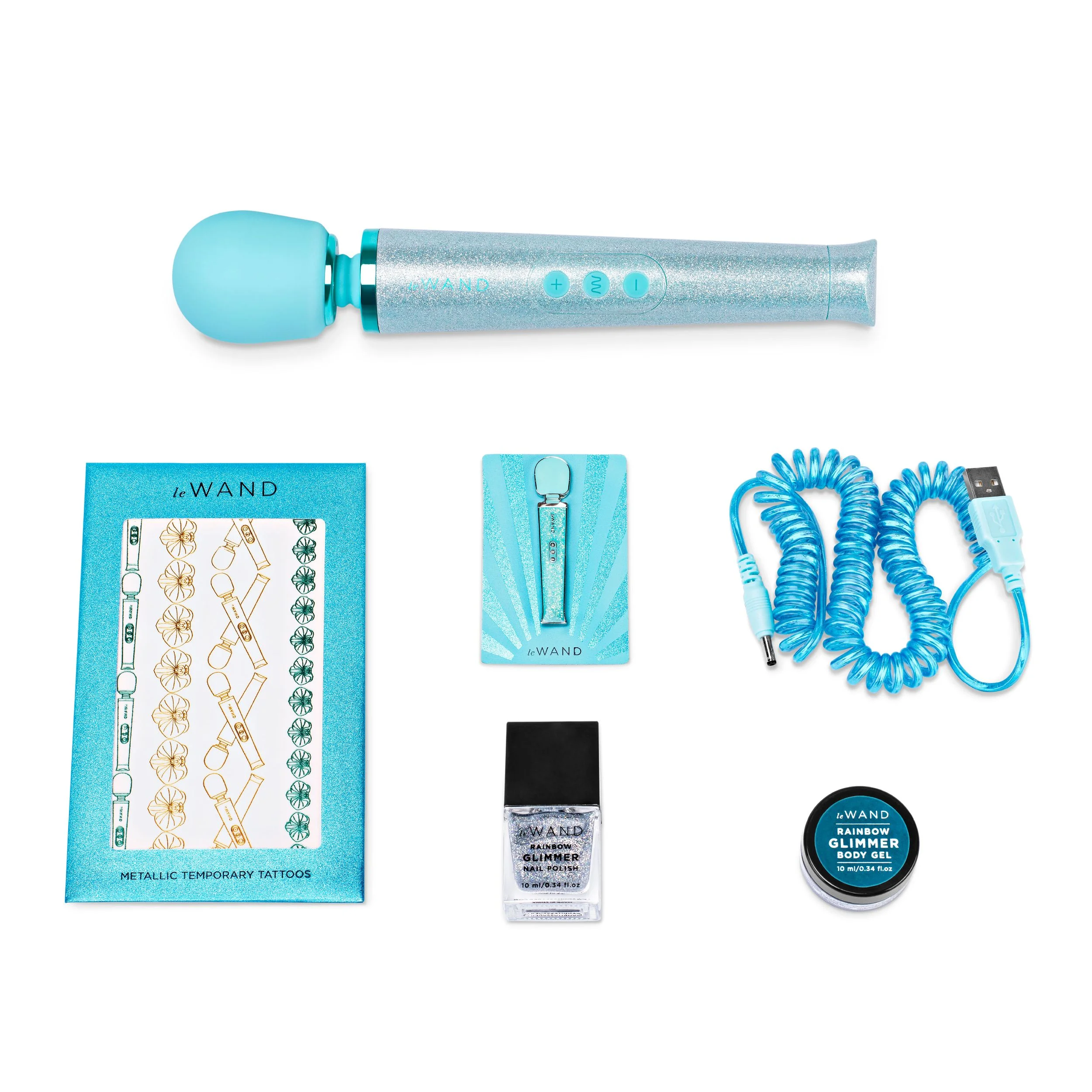 Le Wand – Petite All That Glimmers Wand Vibrator – Blauw