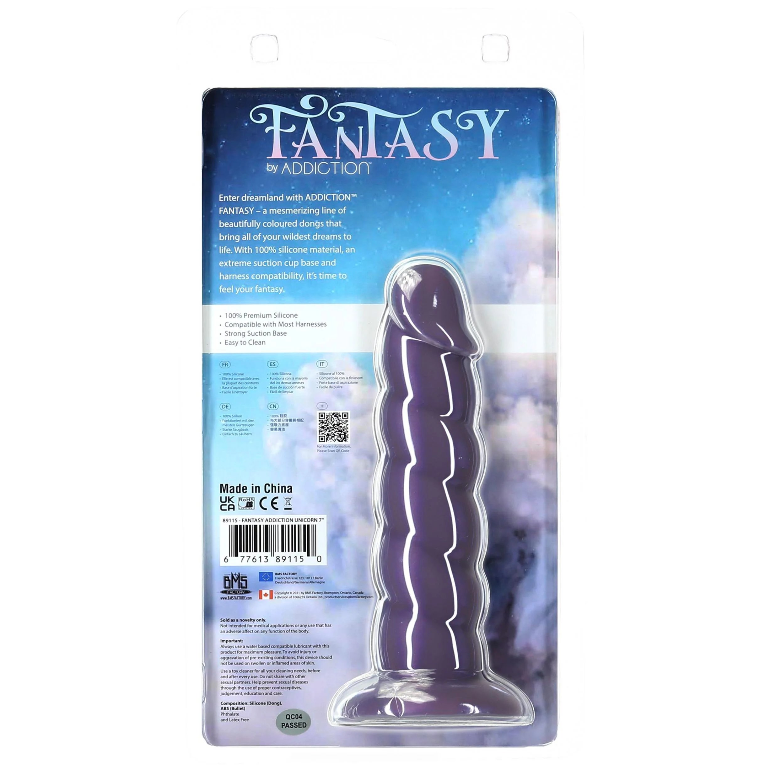 Addiction โ Fantasy Unicorn Dildo 18 cm โ Paars